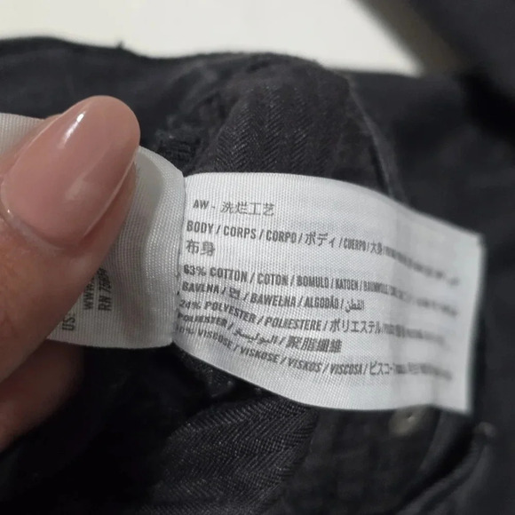 Abercrombie and Fitch 24 00R High Rise Super Skinny Ankle Distressed Black Jeans - Picture 11 of 11